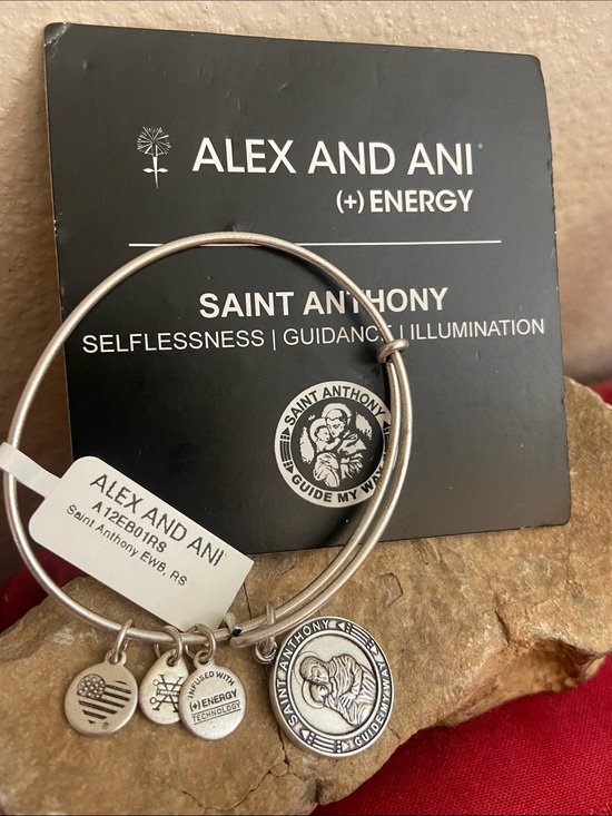 Alex and Ani Jewelry - NWT Alex and Ani +Energy Saint Anthony Selflessness Bangle Bracelet